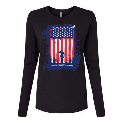 I Honor Those Who Served Womens Cotton Relaxed Long Sleeve T-Shirt