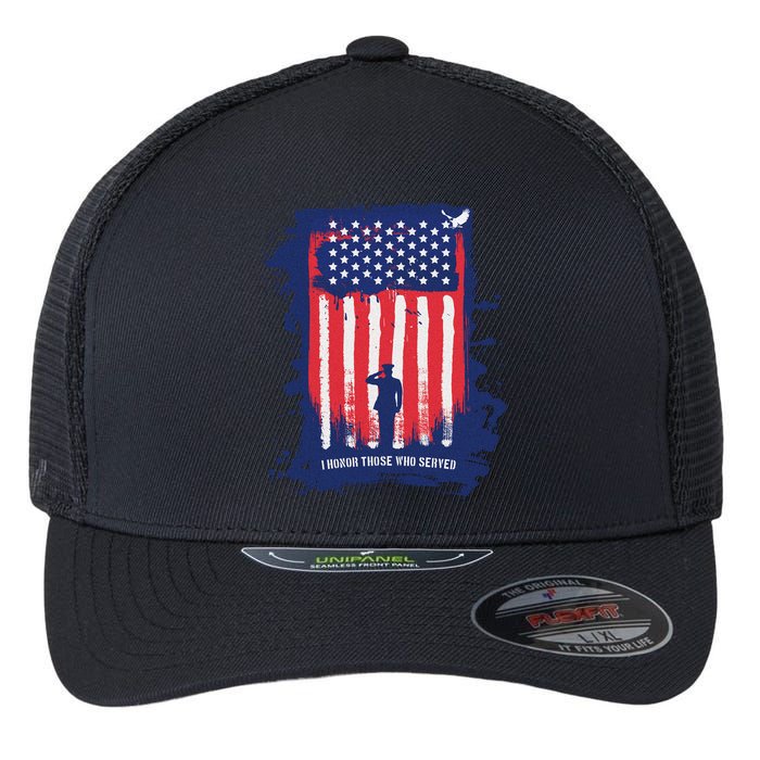 I Honor Those Who Served Flexfit Unipanel Trucker Cap