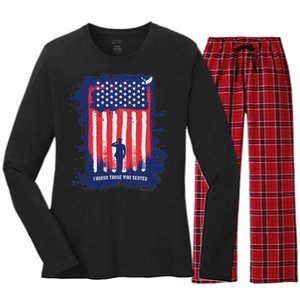 I Honor Those Who Served Women's Long Sleeve Flannel Pajama Set 