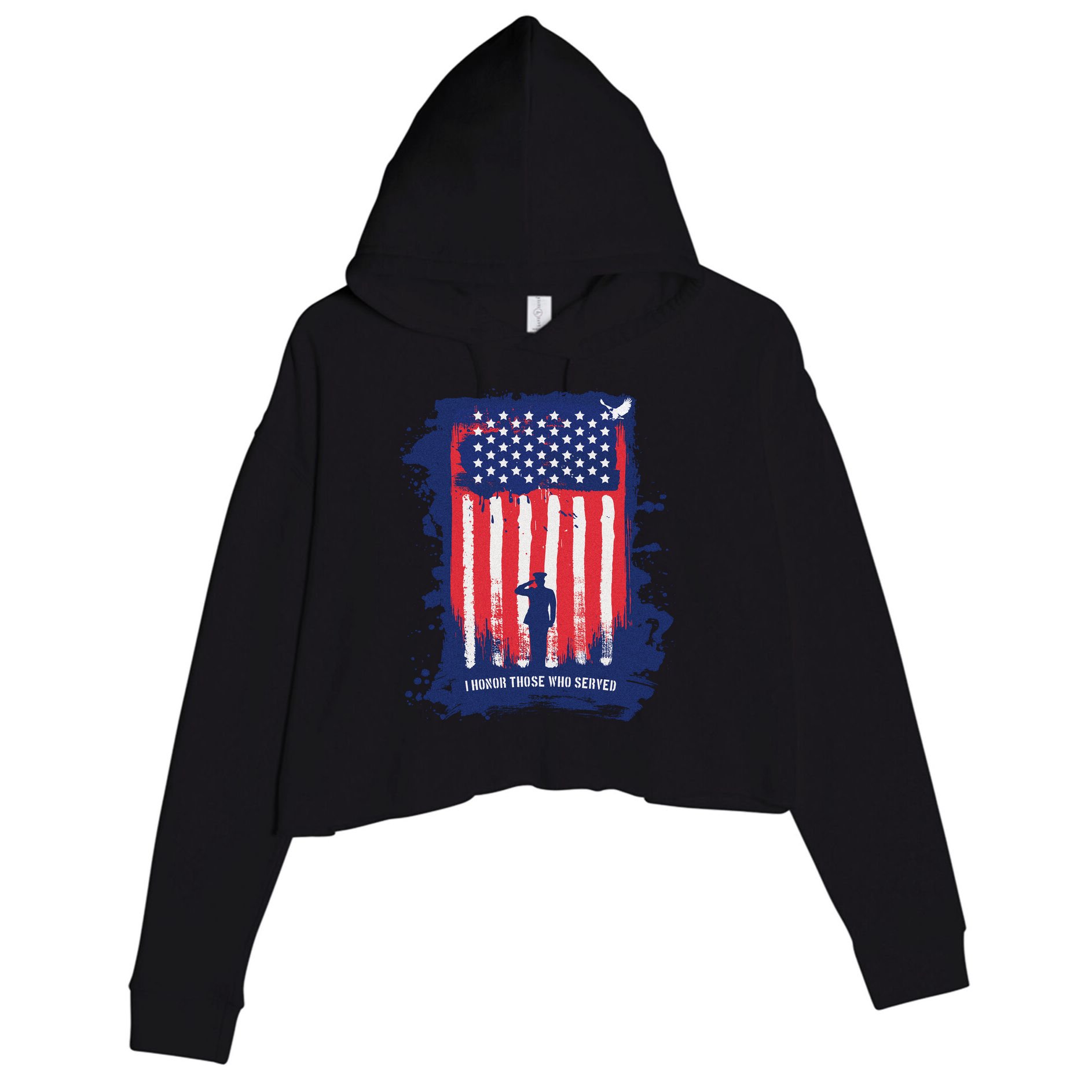 I Honor Those Who Served Crop Fleece Hoodie