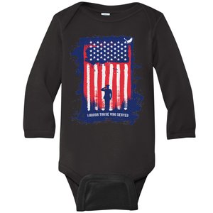 I Honor Those Who Served Baby Long Sleeve Bodysuit