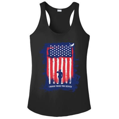 I Honor Those Who Served Ladies PosiCharge Competitor Racerback Tank