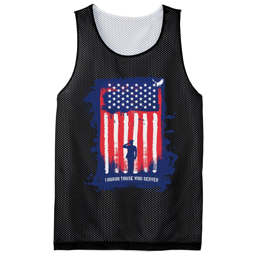 I Honor Those Who Served Mesh Reversible Basketball Jersey Tank