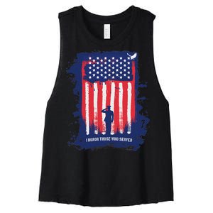 I Honor Those Who Served Women's Racerback Cropped Tank