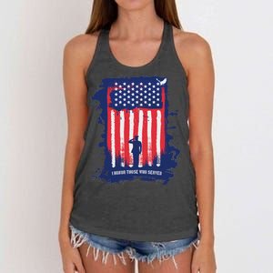 I Honor Those Who Served Women's Knotted Racerback Tank