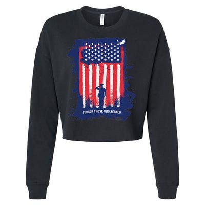 I Honor Those Who Served Cropped Pullover Crew