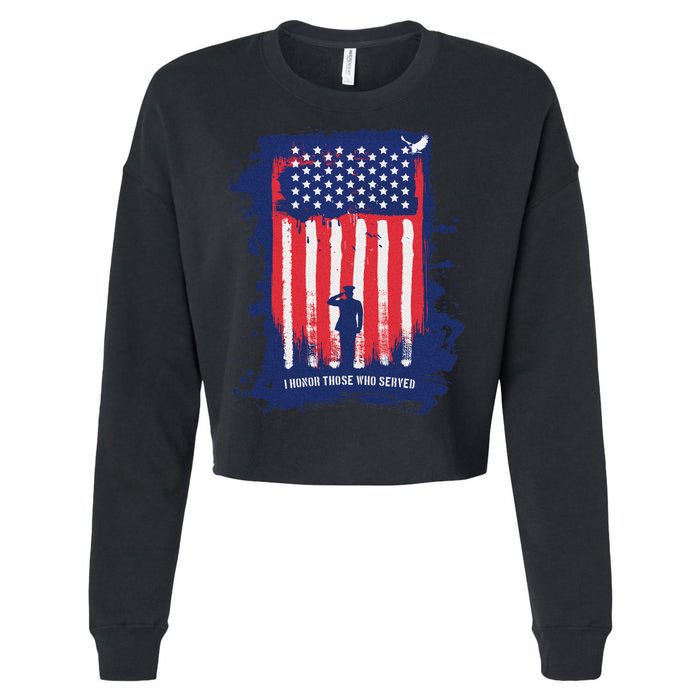 I Honor Those Who Served Cropped Pullover Crew