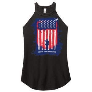 I Honor Those Who Served Women's Perfect Tri Rocker Tank