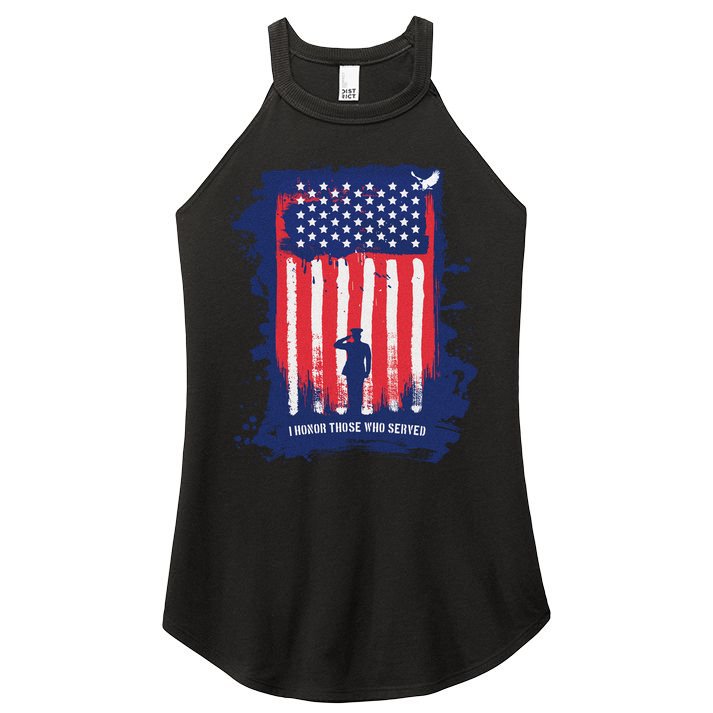 I Honor Those Who Served Women's Perfect Tri Rocker Tank