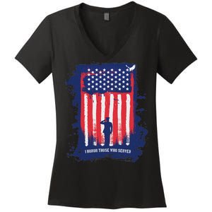 I Honor Those Who Served Women's V-Neck T-Shirt