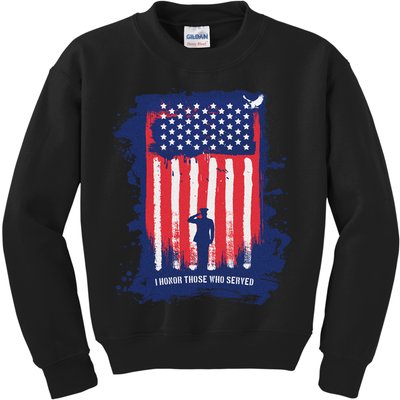 I Honor Those Who Served Kids Sweatshirt