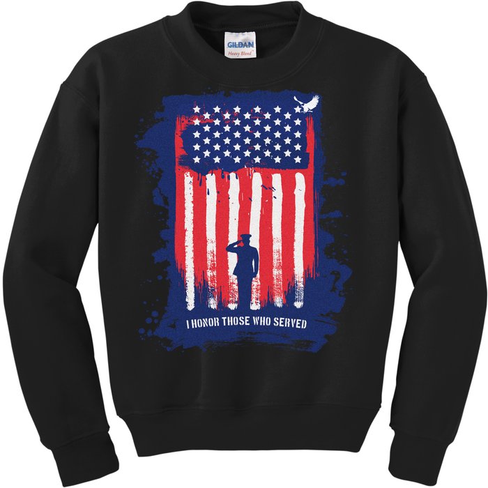 I Honor Those Who Served Kids Sweatshirt