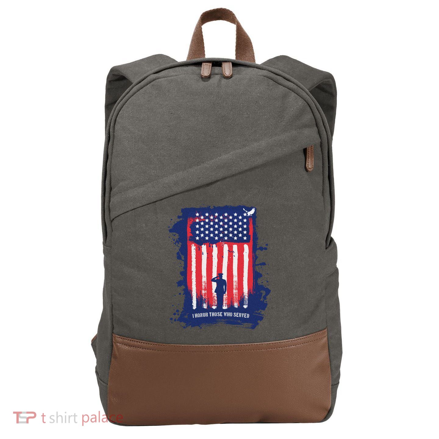 I Honor Those Who Served Cotton Canvas Backpack