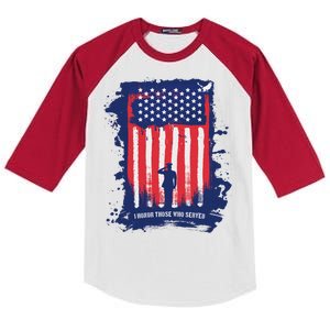 I Honor Those Who Served Kids Colorblock Raglan Jersey