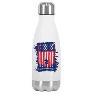 I Honor Those Who Served Stainless Steel Insulated Water Bottle