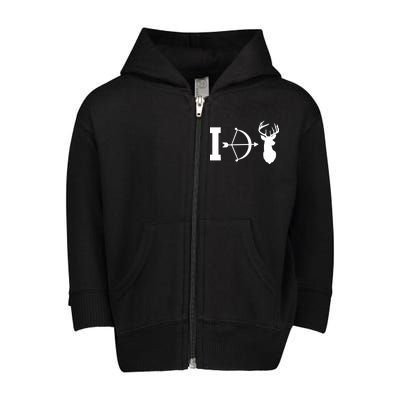 I Hunt Deer Toddler Zip Fleece Hoodie