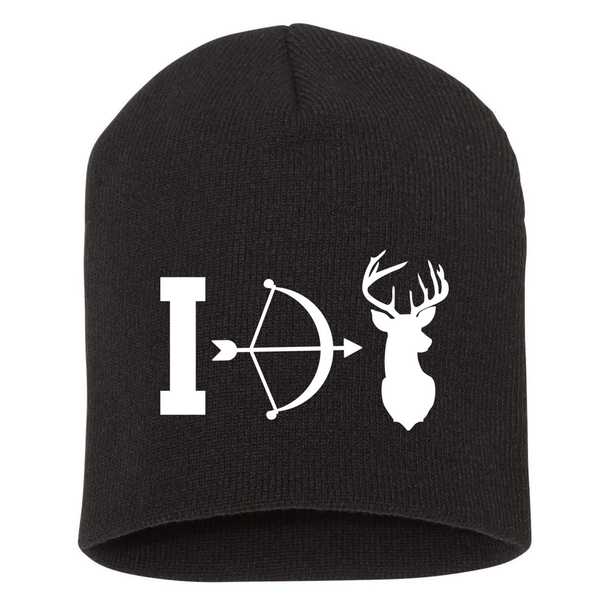I Hunt Deer Short Acrylic Beanie