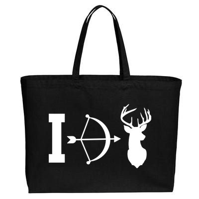 I Hunt Deer Cotton Canvas Jumbo Tote