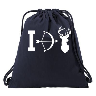 I Hunt Deer Drawstring Bag