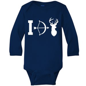 I Hunt Deer Baby Long Sleeve Bodysuit