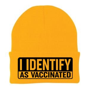 I Identify As Vaccinated Knit Cap Winter Beanie