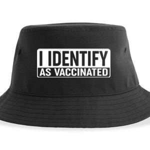 I Identify As Vaccinated Sustainable Bucket Hat