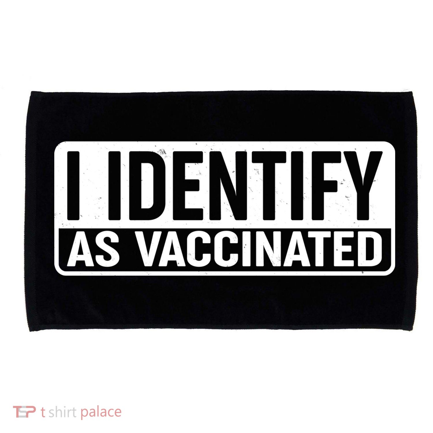 I Identify As Vaccinated Microfiber Hand Towel