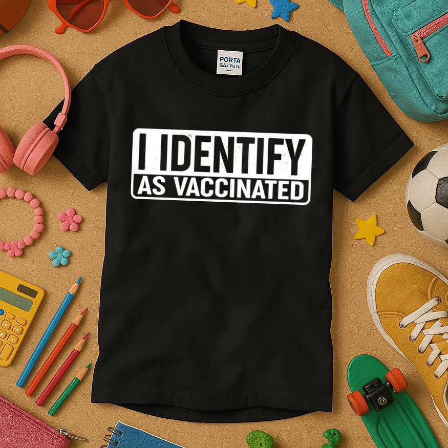 I Identify As Vaccinated Kids T-Shirt