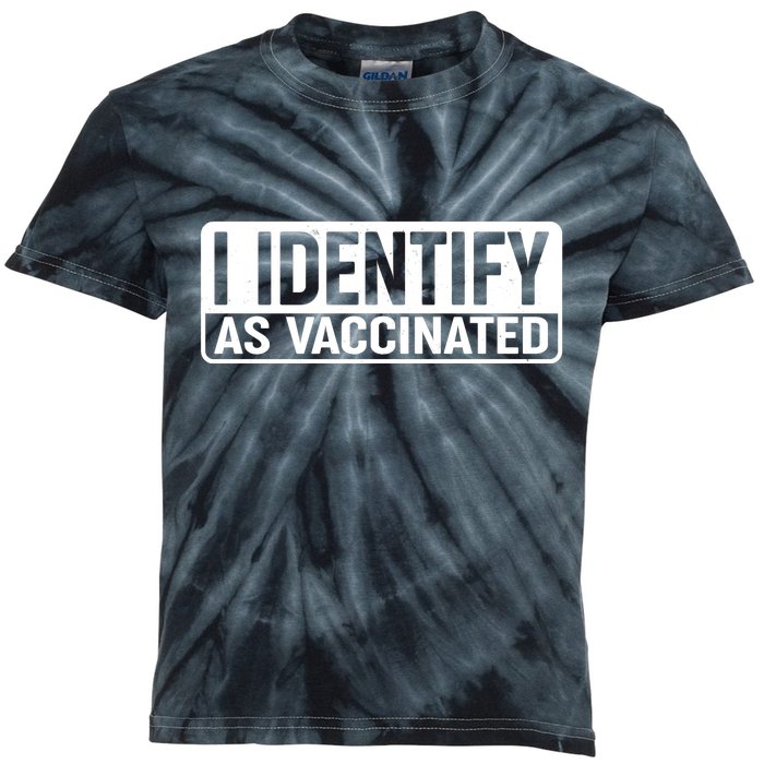 I Identify As Vaccinated Kids Tie-Dye T-Shirt