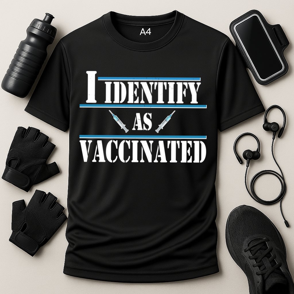 I Identify As Vaccinated Pro Vaccine Performance Shirt