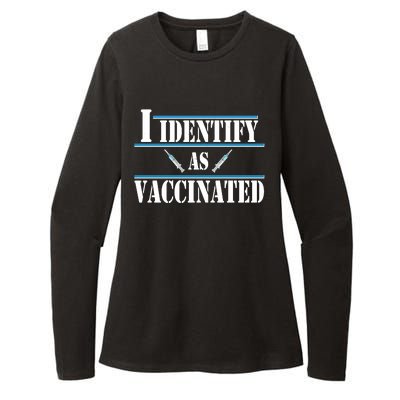 I Identify As Vaccinated Pro Vaccine Womens CVC Long Sleeve Shirt