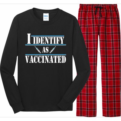 I Identify As Vaccinated Pro Vaccine Long Sleeve Pajama Set