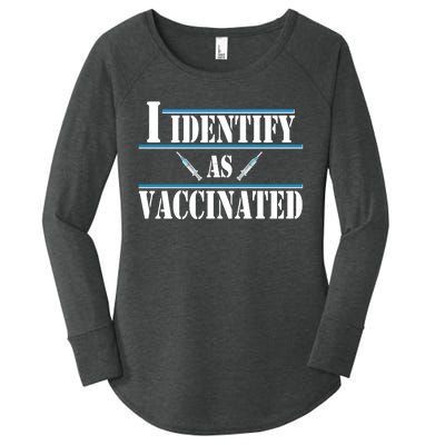 I Identify As Vaccinated Pro Vaccine Women's Perfect Tri Tunic Long Sleeve Shirt