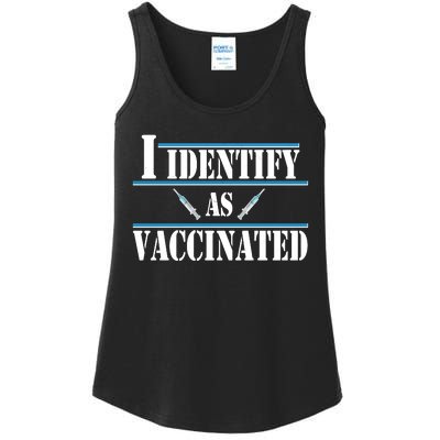 I Identify As Vaccinated Pro Vaccine Ladies Essential Tank