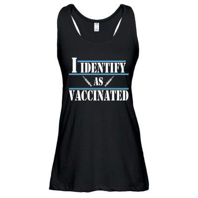 I Identify As Vaccinated Pro Vaccine Ladies Essential Flowy Tank