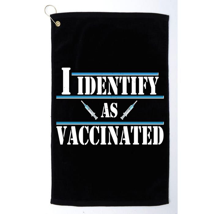 I Identify As Vaccinated Pro Vaccine Golf Towel