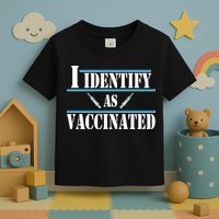 I Identify As Vaccinated Pro Vaccine Toddler T-Shirt