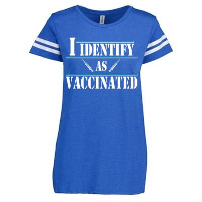 I Identify As Vaccinated Pro Vaccine Enza Ladies Jersey Football T-Shirt