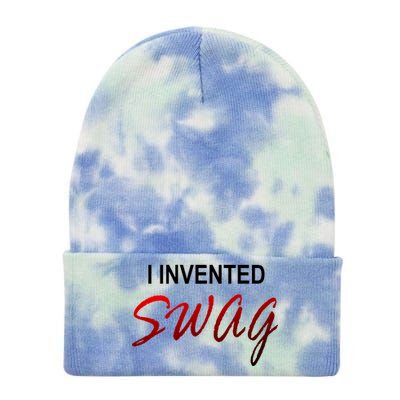 I Invented Swag Tie Dye 12in Knit Beanie