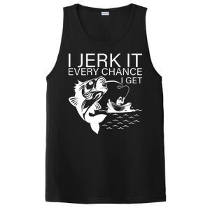 I Jerk It Every Chance I Get Funny Fishing PosiCharge Competitor Tank