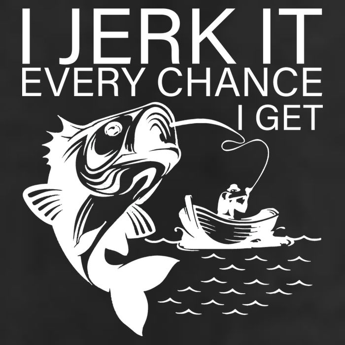 I Jerk It Every Chance I Get Funny Fishing Golf Towel