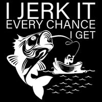 I Jerk It Every Chance I Get Funny Fishing Wool Snapback Cap