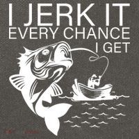 I Jerk It Every Chance I Get Funny Fishing Cotton Canvas Backpack