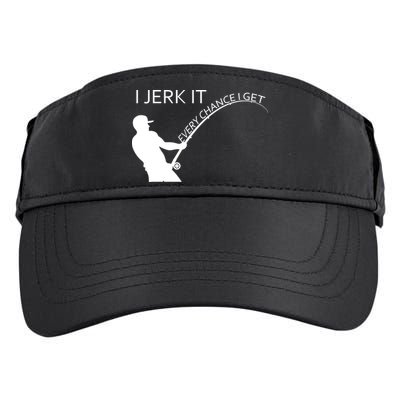 I Jerk It Funny Fishing Pole Adult Drive Performance Visor