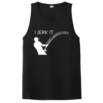 I Jerk It Funny Fishing Pole PosiCharge Competitor Tank