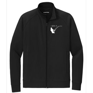 I Jerk It Funny Fishing Pole Stretch Full-Zip Cadet Jacket