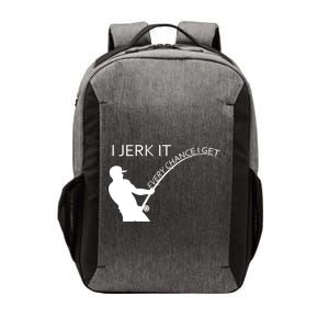 I Jerk It Funny Fishing Pole Vector Backpack