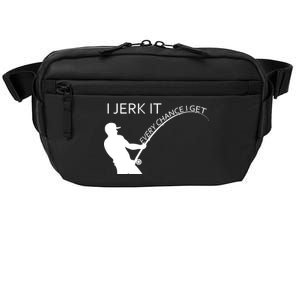 I Jerk It Funny Fishing Pole Crossbody Pack