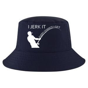 I Jerk It Funny Fishing Pole Cool Comfort Performance Bucket Hat