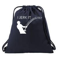 I Jerk It Funny Fishing Pole Drawstring Bag